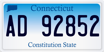 CT license plate AD92852