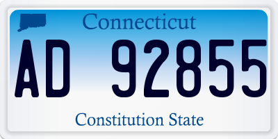 CT license plate AD92855