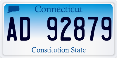 CT license plate AD92879