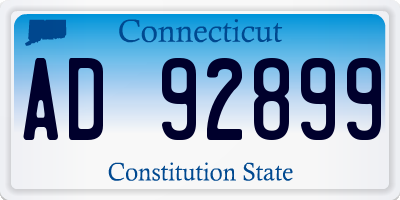 CT license plate AD92899