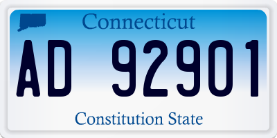 CT license plate AD92901