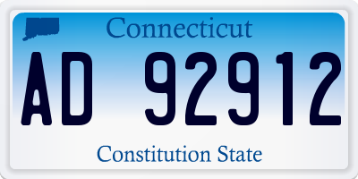 CT license plate AD92912