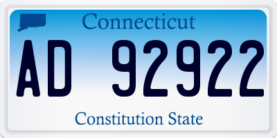 CT license plate AD92922