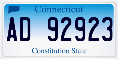CT license plate AD92923