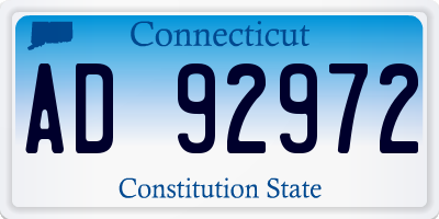 CT license plate AD92972
