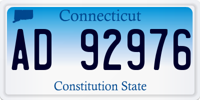 CT license plate AD92976