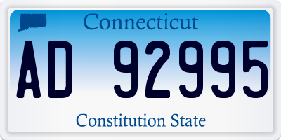 CT license plate AD92995