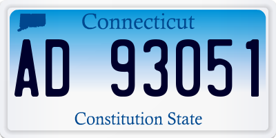 CT license plate AD93051