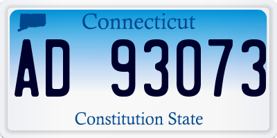 CT license plate AD93073