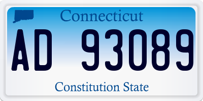 CT license plate AD93089