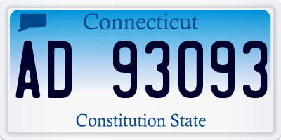 CT license plate AD93093