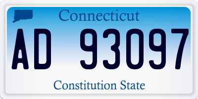 CT license plate AD93097