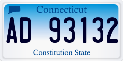 CT license plate AD93132