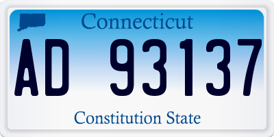 CT license plate AD93137