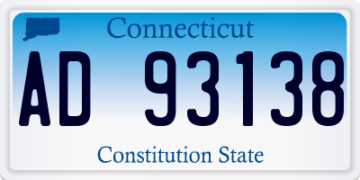 CT license plate AD93138
