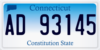 CT license plate AD93145