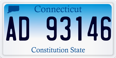CT license plate AD93146