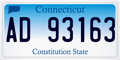 CT license plate AD93163