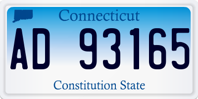 CT license plate AD93165