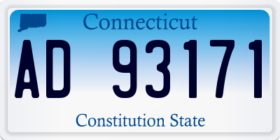 CT license plate AD93171