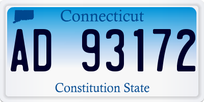 CT license plate AD93172
