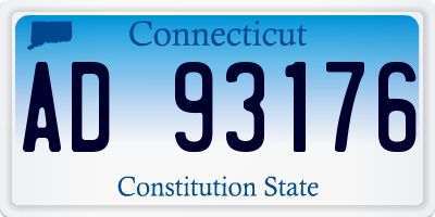 CT license plate AD93176