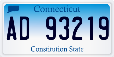 CT license plate AD93219