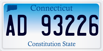 CT license plate AD93226