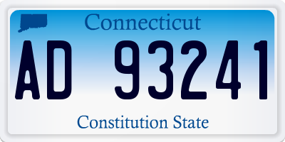 CT license plate AD93241