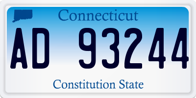CT license plate AD93244