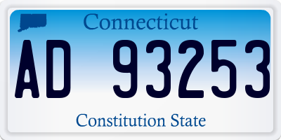 CT license plate AD93253