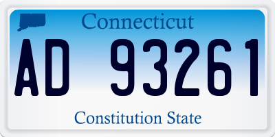 CT license plate AD93261