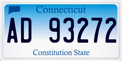 CT license plate AD93272