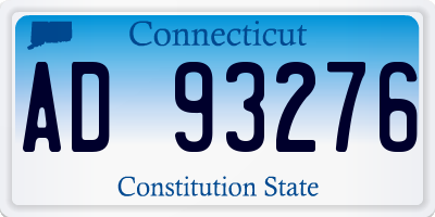 CT license plate AD93276