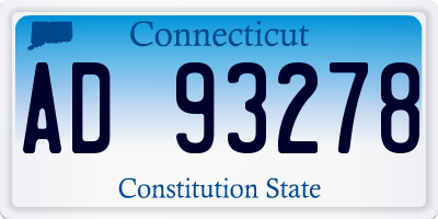 CT license plate AD93278
