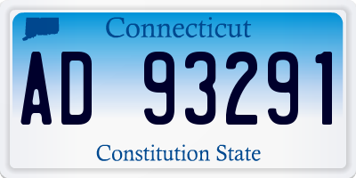 CT license plate AD93291