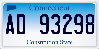 CT license plate AD93298