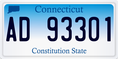 CT license plate AD93301