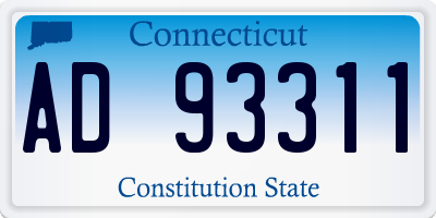 CT license plate AD93311