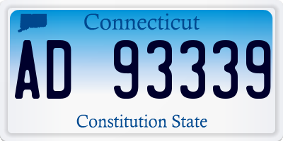 CT license plate AD93339