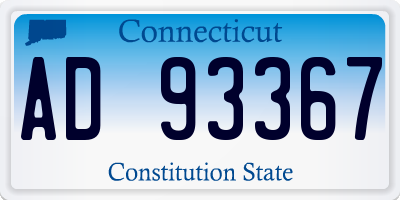 CT license plate AD93367