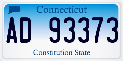 CT license plate AD93373