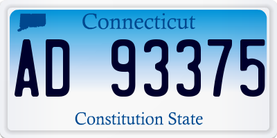 CT license plate AD93375