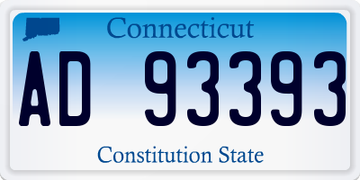 CT license plate AD93393