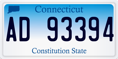 CT license plate AD93394