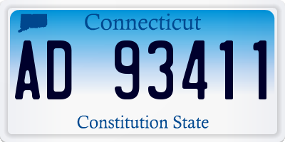 CT license plate AD93411