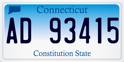 CT license plate AD93415