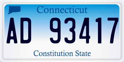 CT license plate AD93417