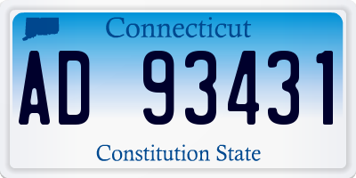 CT license plate AD93431