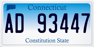 CT license plate AD93447